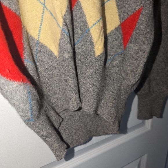 Benetton vintage argyle wool sweater, size m-l - Picture 2 of 6
